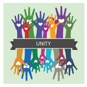 Unity Hands Illustration Concept