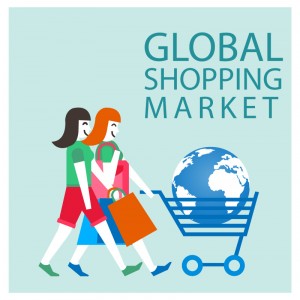 Global Shopping Market Illustration