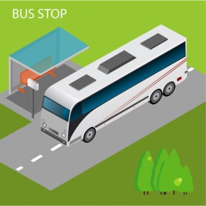Isometric Bus Illustration