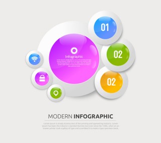 Modern Infographic Diagram Design PSD