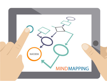 Mind Mapping Illustration with Hands